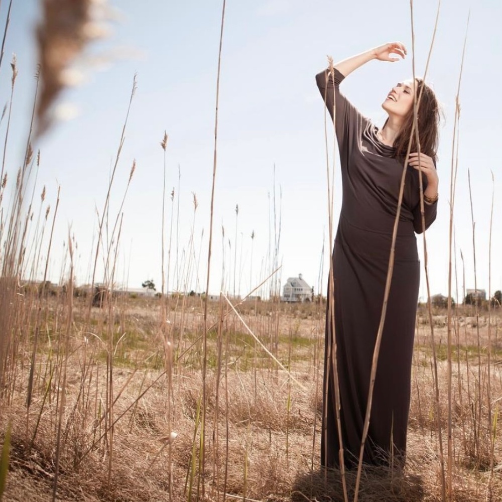 Anthropologie - Bordeaux Los Angeles - Gray Maxi Drape Dress - Size L